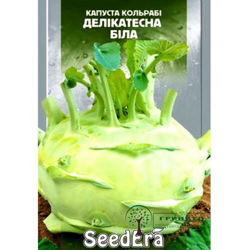 СЕМЕНА КАПУСТА КОЛЬРАБИ "ДЕЛИКАТЕСНАЯ БЕЛАЯ, 0,5 Г SEEDERA