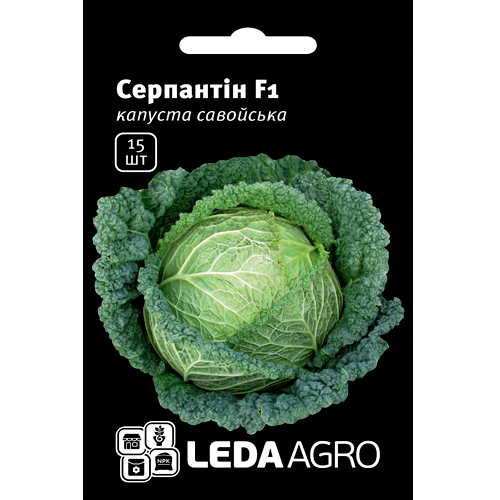 СЕМЕНА КАПУСТА САВОЙСКАЯ "СЕРПАНТИН F1" 15 ШТ LEDAAGRO