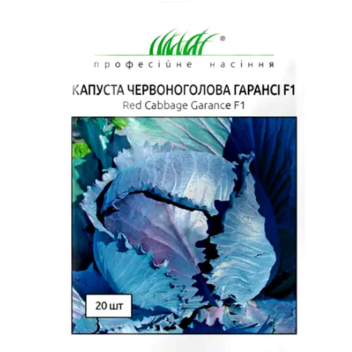 СЕМЕНА КАПУСТА КРАСНОКОЧАННАЯ "ГАРАНСИ F1", 20 шт
