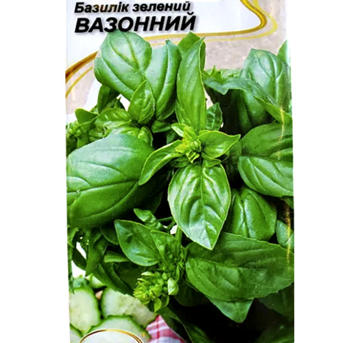 СЕМЕНА БАЗИЛИК ВАЗОННЫЙ, ЗЕЛЕНЫЙ, 0,5 Г НК ЭЛИТ 