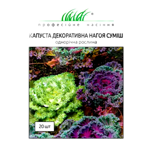 СЕМЕНА КАПУСТА ДЕКОРАТИВНАЯ "НАГОЙЯ", 20 ШТ ПРОФ СЕМЕНА